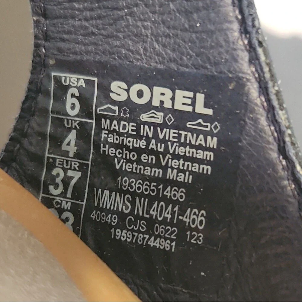 SOREL WOMEN'S  Size 6 ELLA  II  SANDALS  IN  Navy Nocturnal, Sea Salt  NIB